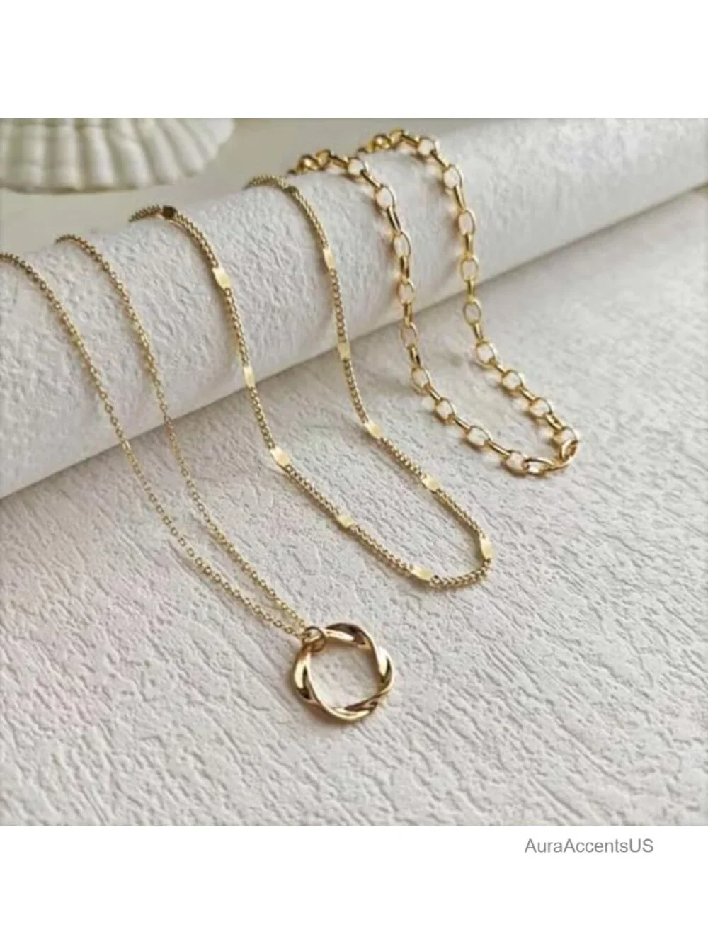 Gold Layered Necklaces for Women 14k Gold Plated Dainty Stackable Choker Set